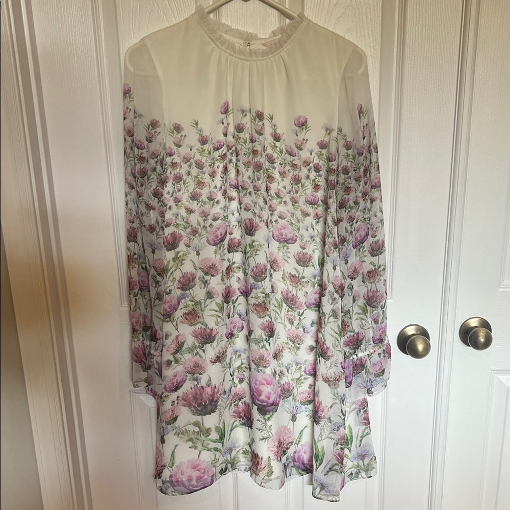 Ted Baker White and Pink Floral Dress